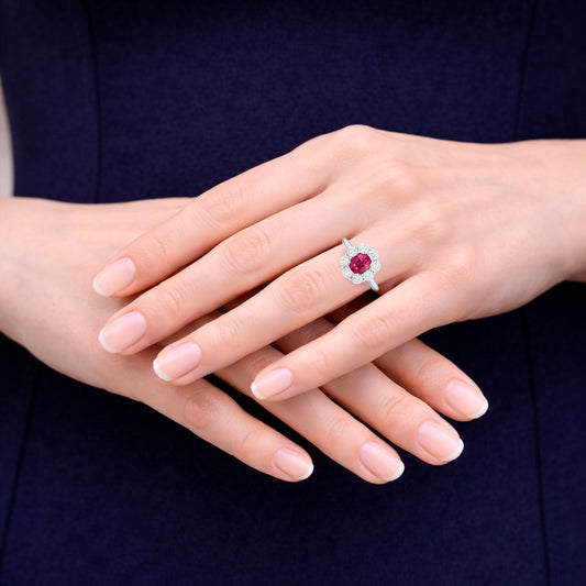 Ruby diamond ring
