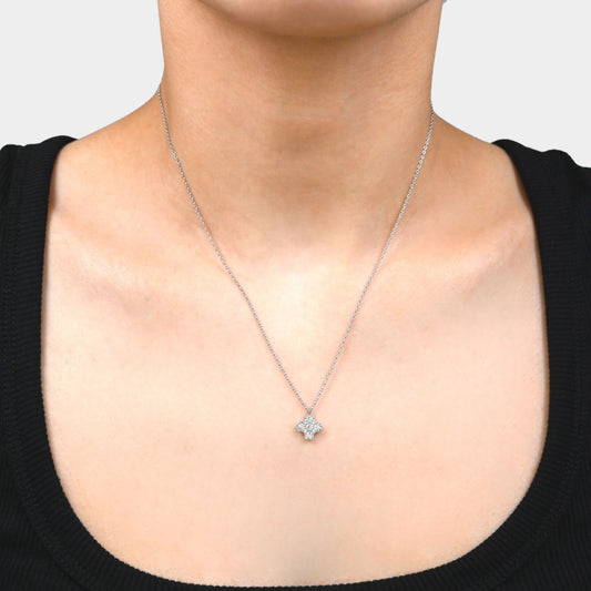 Diamond symmetry cross pendant 0.3ct