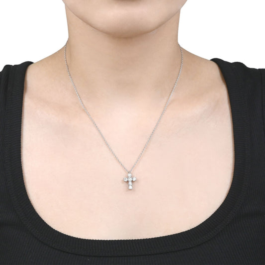 Diamond cross pendant 0.8ct