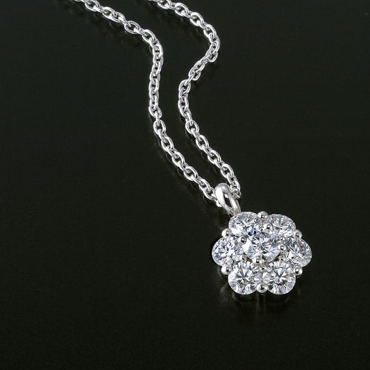 Diamond flower pendant