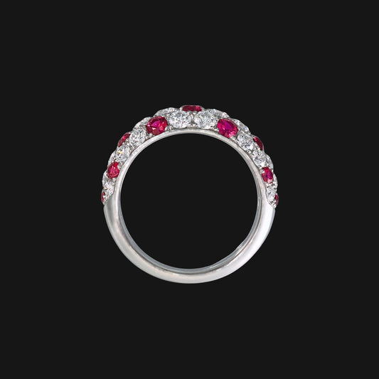 Ruby diamond pave ring
