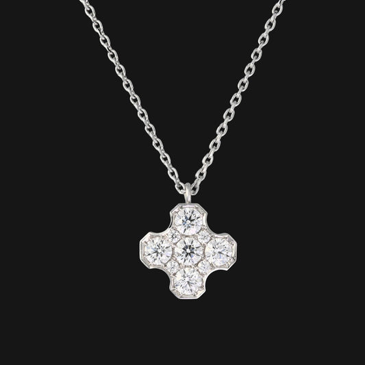 Diamond symmetry cross pendant 0.8ct