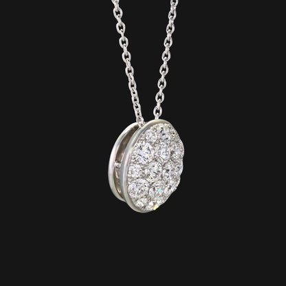 Diamond round pave pendant 1.5ct