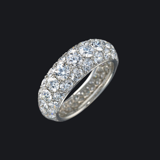 Diamond full eternity pave ring 4.3ct