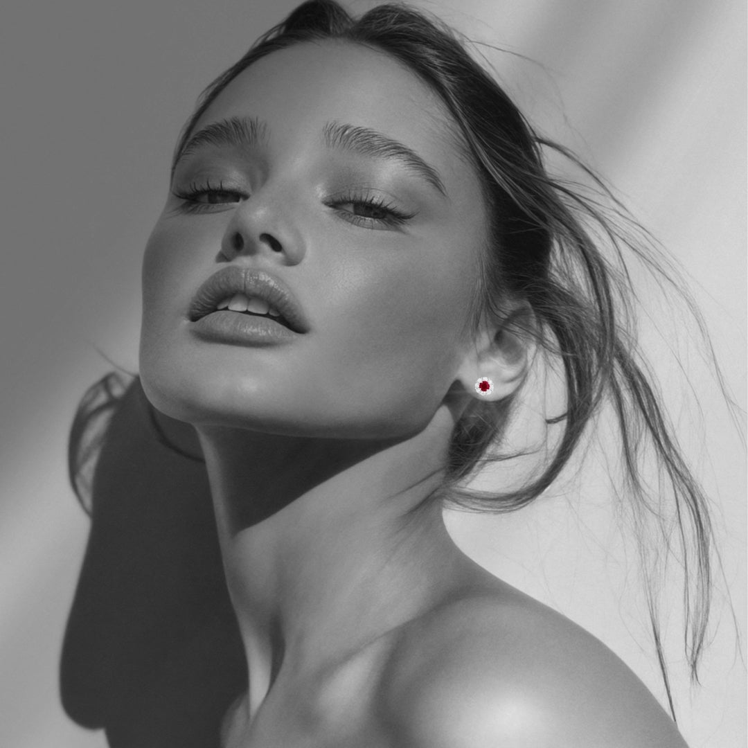 ruby diamond earrings