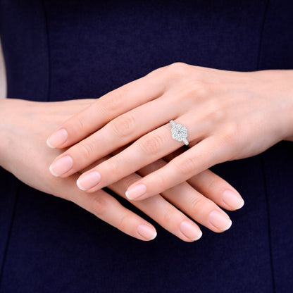 Flower diamond ring