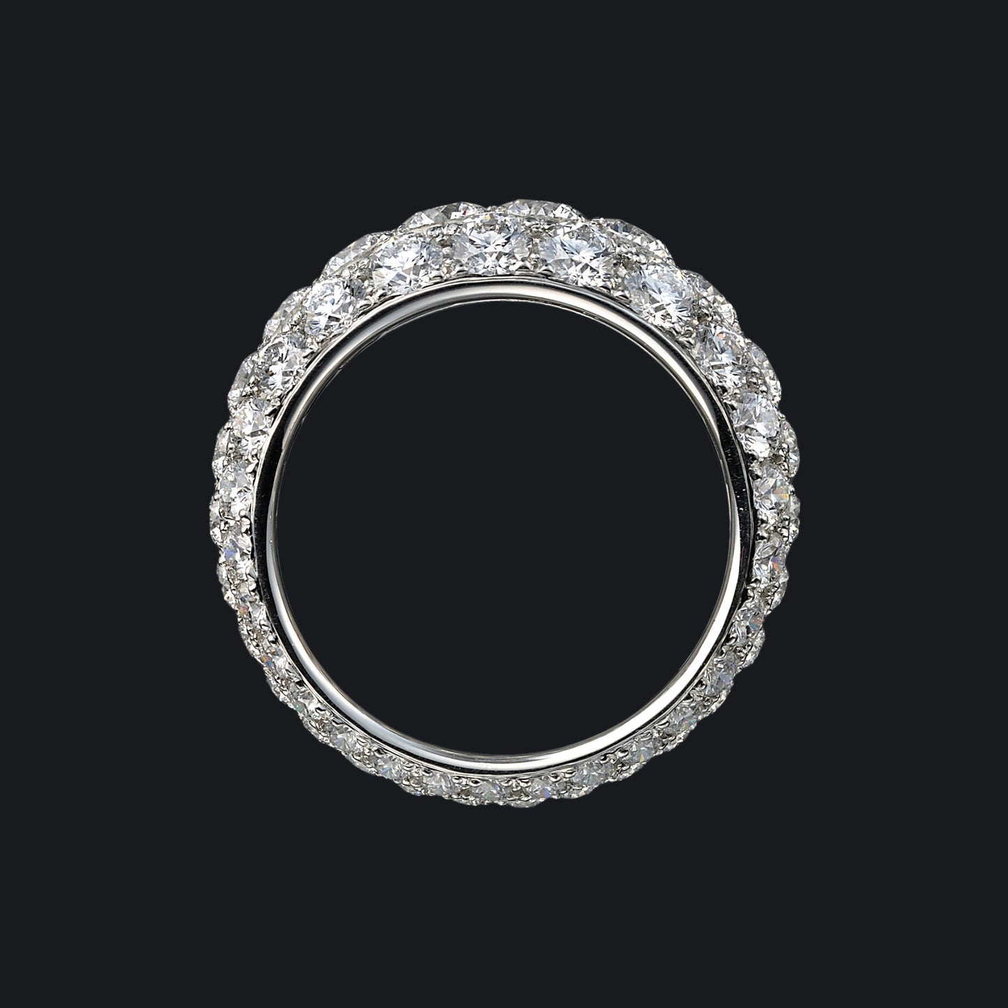 Diamond full eternity pave ring 4.3ct