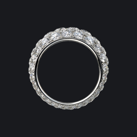 Diamond full eternity pave ring 4.3ct