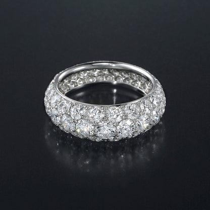 Diamond full eternity pave ring 4.3ct