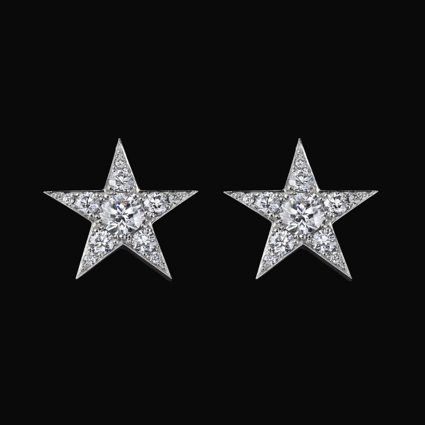 Diamond star earrings