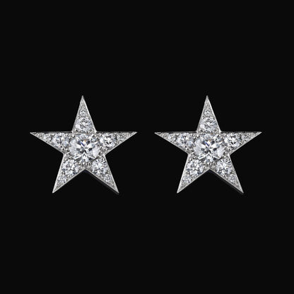 Diamond star earrings