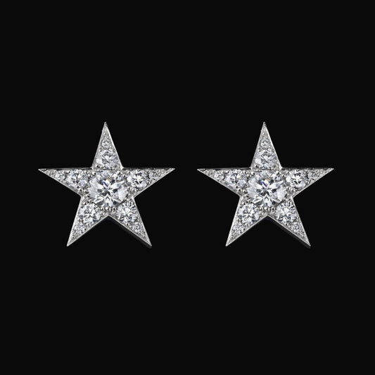 Diamond star earrings