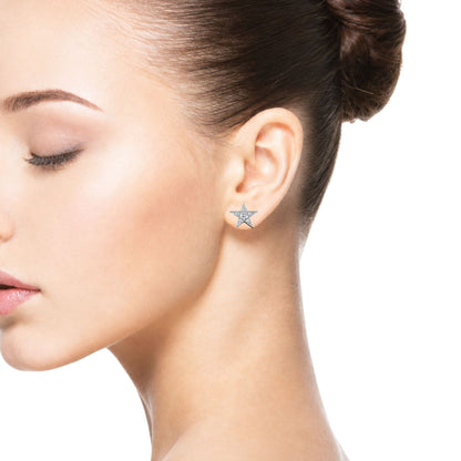 Diamond star earrings