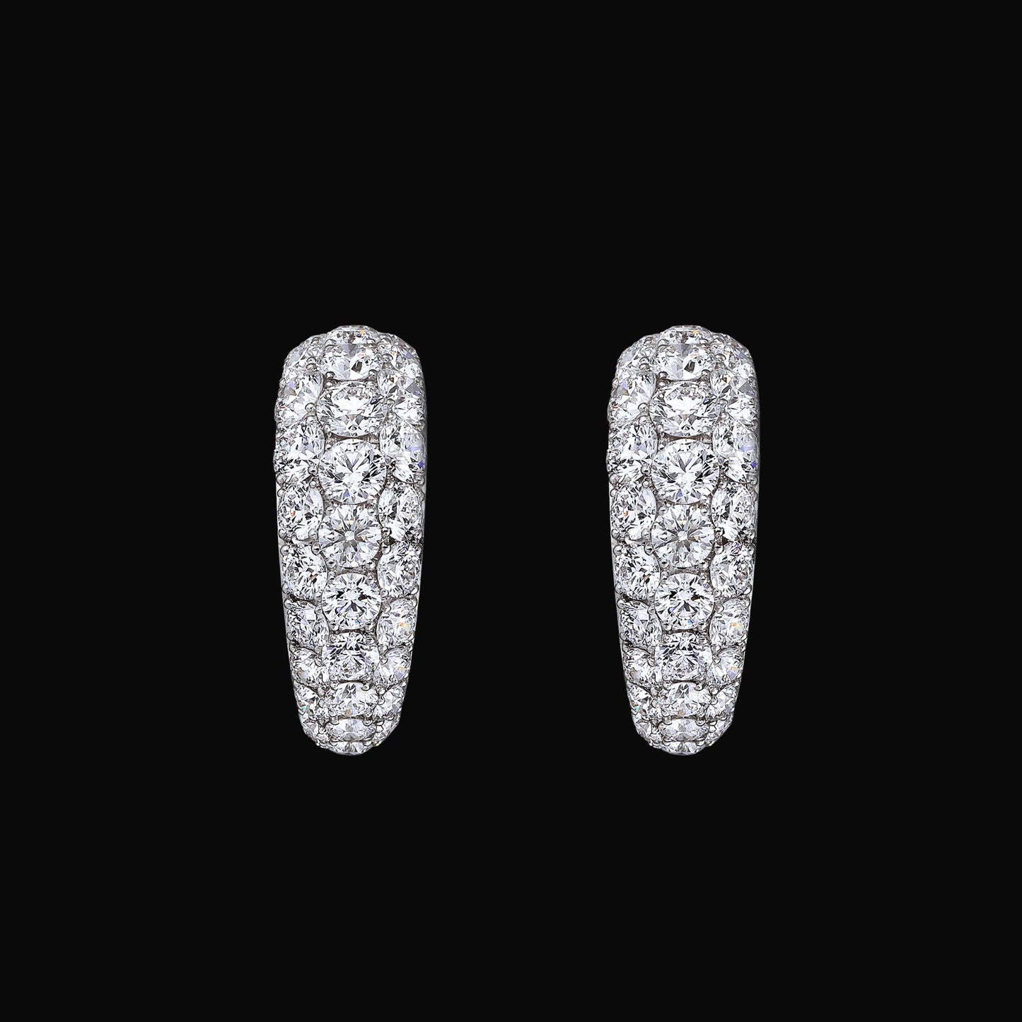 Diamond pave earrings 1.0ct