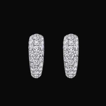 Diamond pave earrings 1.0ct