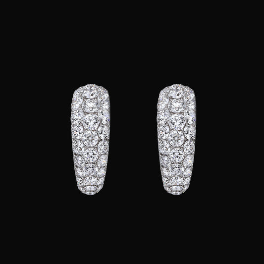 Diamond pave earrings 1.0ct