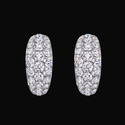 Diamond pave earrings 1.7ct