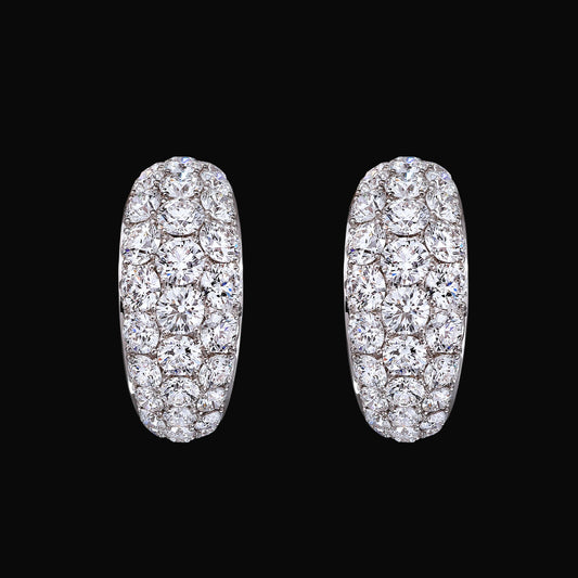 Diamond pave earrings 1.7ct