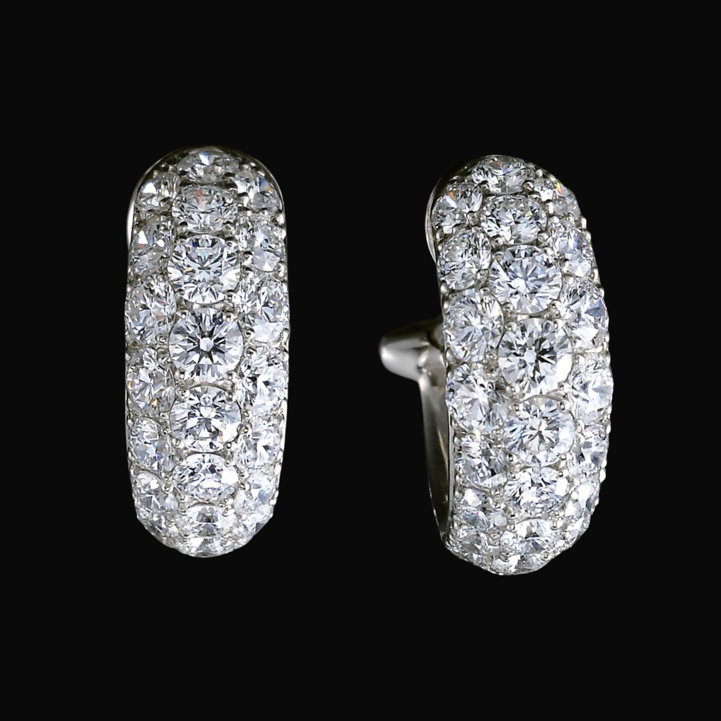 Diamond pave earrings 3.0ct