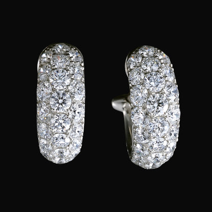 Diamond pave earrings 3.0ct