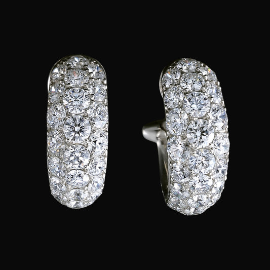 Diamond pave earrings 3.0ct