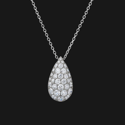 Diamond drop pave pendant 1.5ct