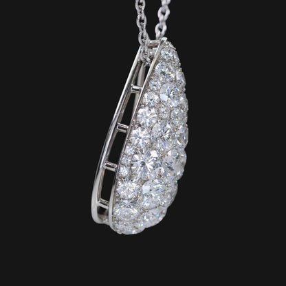 Diamond drop pave pendant 4.3ct