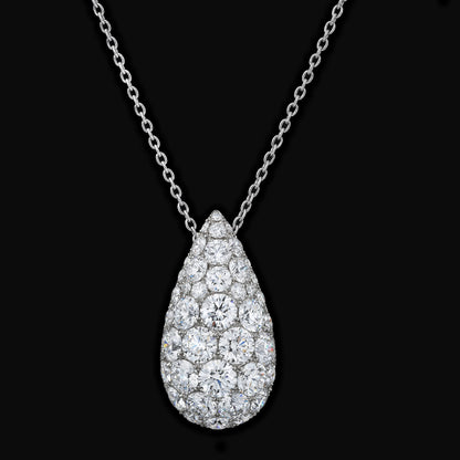 Diamond drop pave pendant 4.3ct