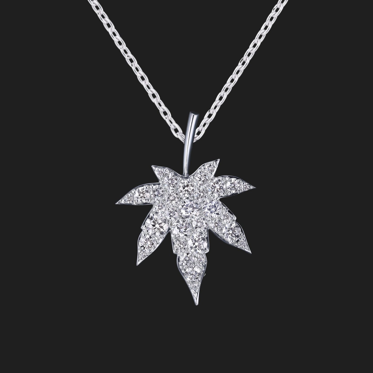 Diamond maple pendant