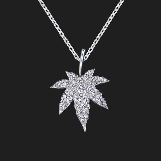 Diamond maple pendant
