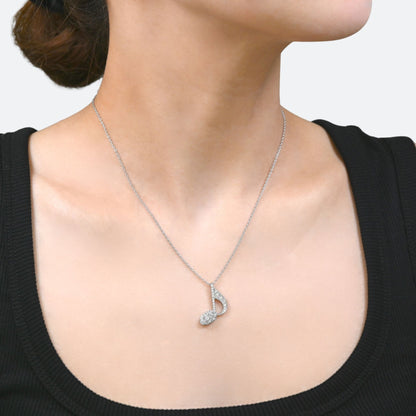 Diamond eighth note pave pendant