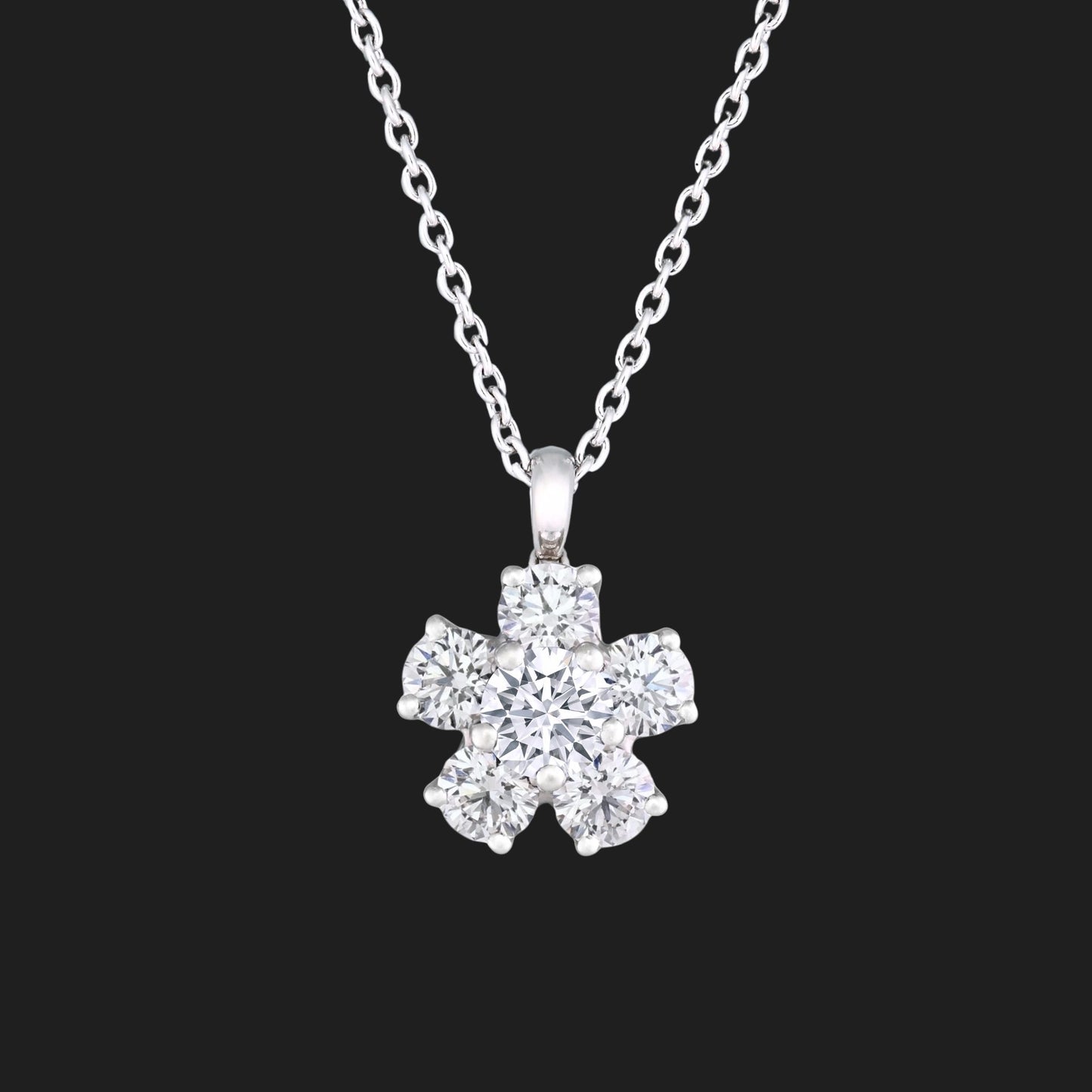 Pure bloom diamond pendant