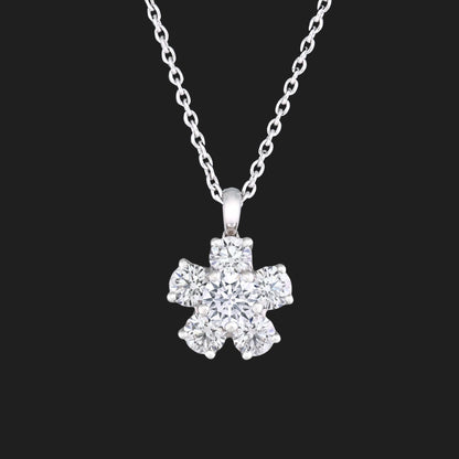 Pure bloom diamond pendant