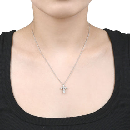 Diamond cross pendant 0.8ct