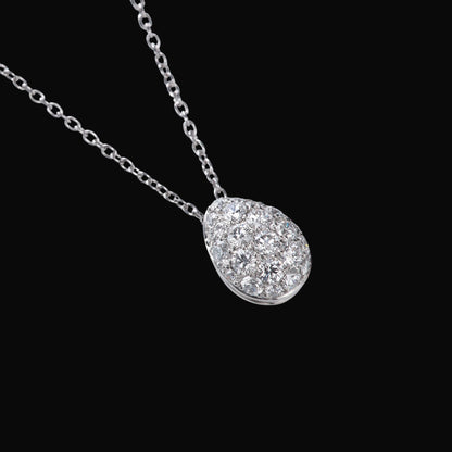 Ovum diamond pave pendant