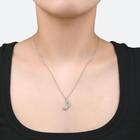 Diamond eighth note pave pendant