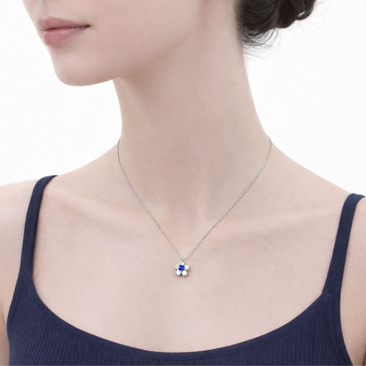 sapphire diamond pendant