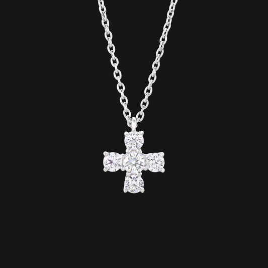 Diamond mini cross pendant 0.4ct