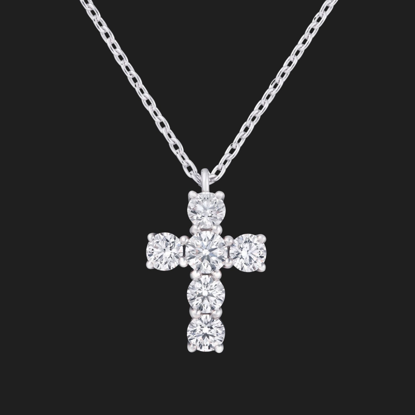 Diamond cross pendant 0.8ct