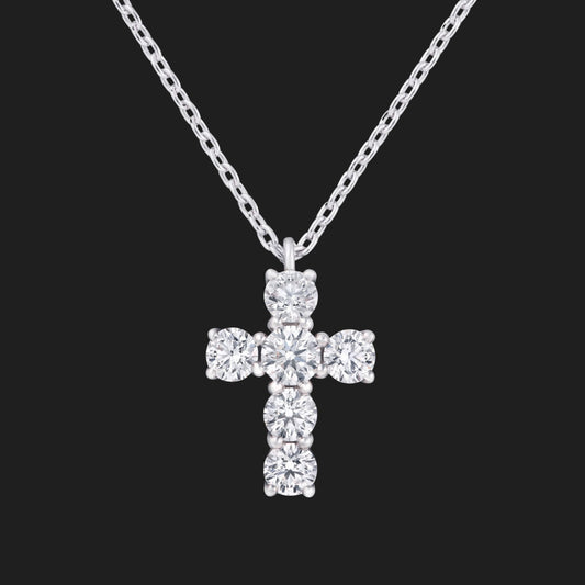 Diamond cross pendant 0.8ct