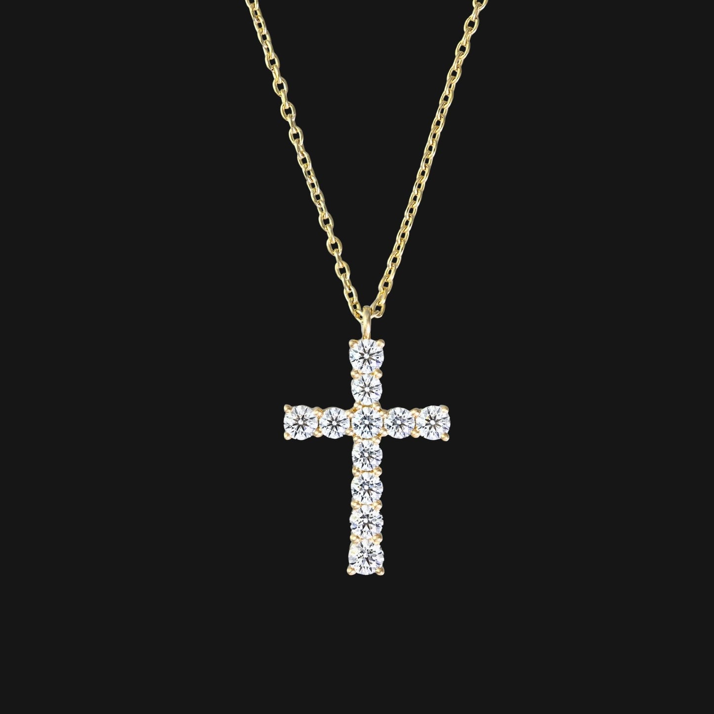 K18YG Diamond cross pendant 0.5ct