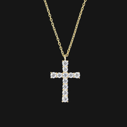 K18YG Diamond cross pendant 0.5ct