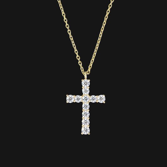 K18YG Diamond cross pendant 0.5ct