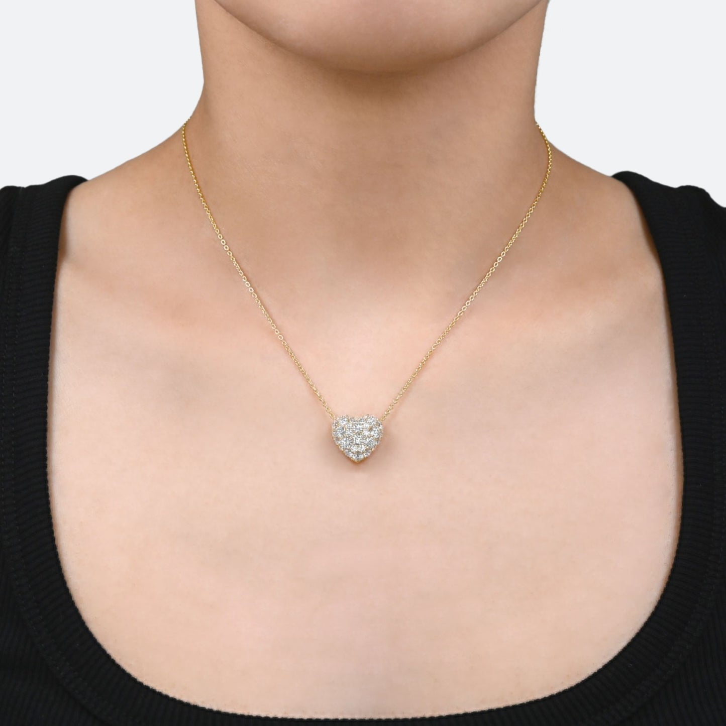 K18 Diamond Heart pave pendant 2.0ct