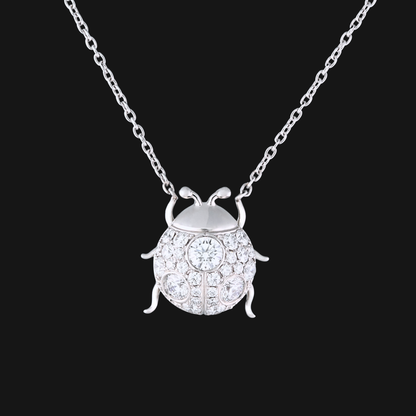 Diamond lady bug pendant