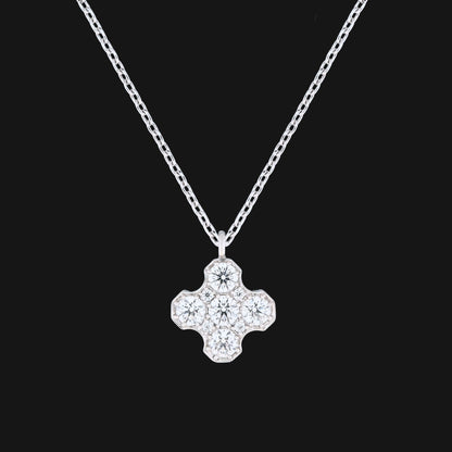 Diamond symmetry cross pendant 0.3ct