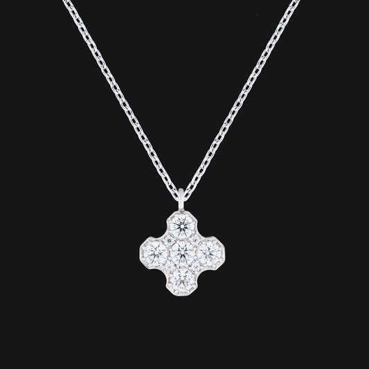 Diamond symmetry cross pendant 0.3ct
