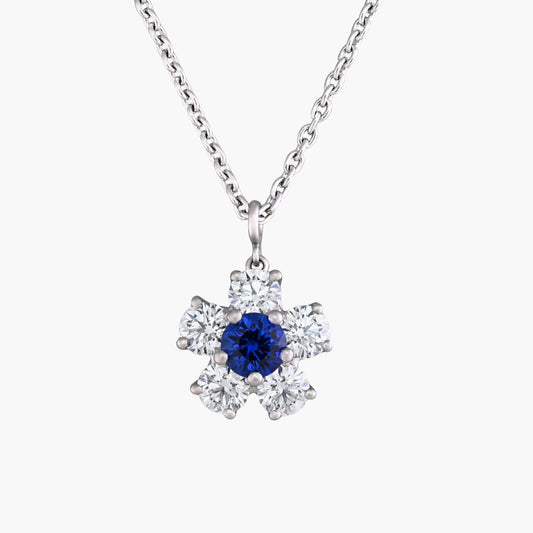 sapphire diamond pendant
