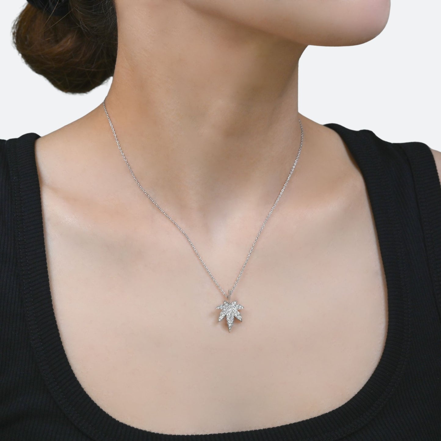 Diamond maple pendant