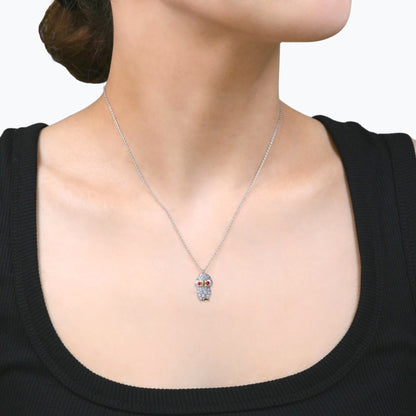 Diamond owl pendant